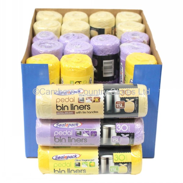 Sealapack Pedal Bin Liners Fragranced Tie Handles 30pk Cambers